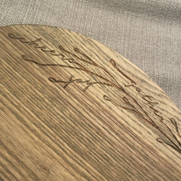 The Pampered Chef Ash Wood Oval Serving Board or Cutting Tray Small Charcuterie - Picture 6 of 10